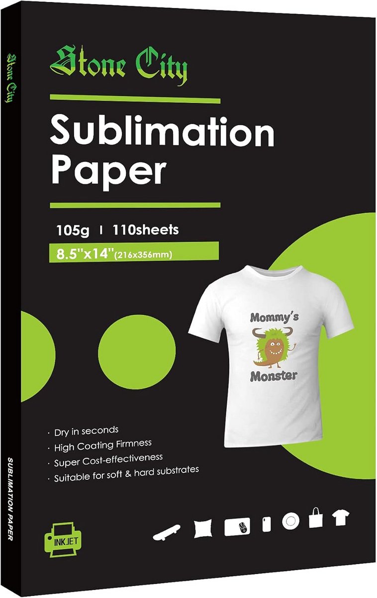 Sublimatie Papier 8.5 x 11 inch voor Warmteoverdracht - 110 Vellen voor DIY Projecten