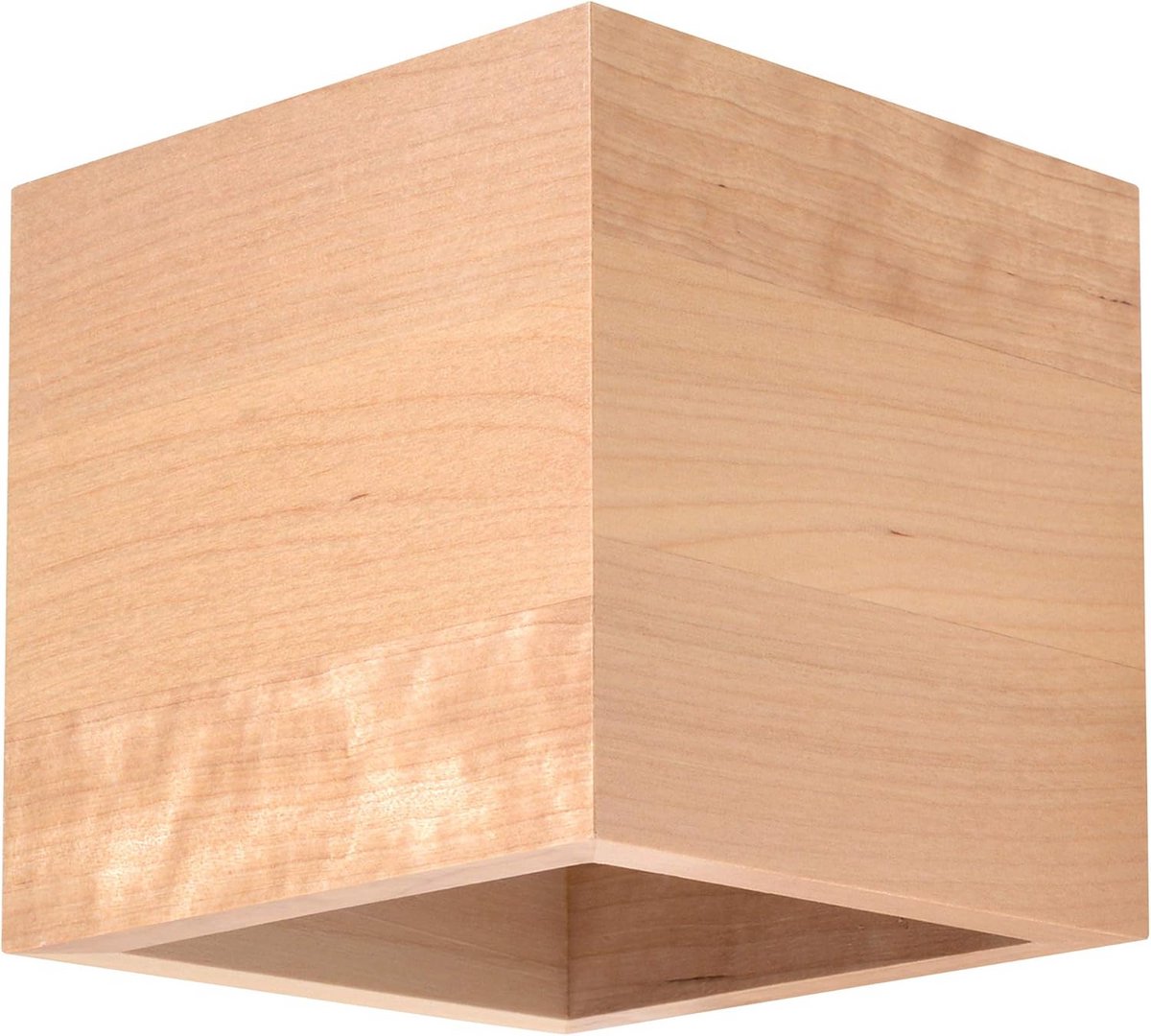 Houten Wandlamp Rechthoekig met Kap - Sfeerverlichting Woonkamer en Keuken