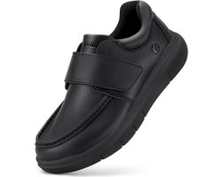 Orthopedische Leren Schoenen Heren Extra Breed met Klittenband voor Diabetici en Puffy Voeten