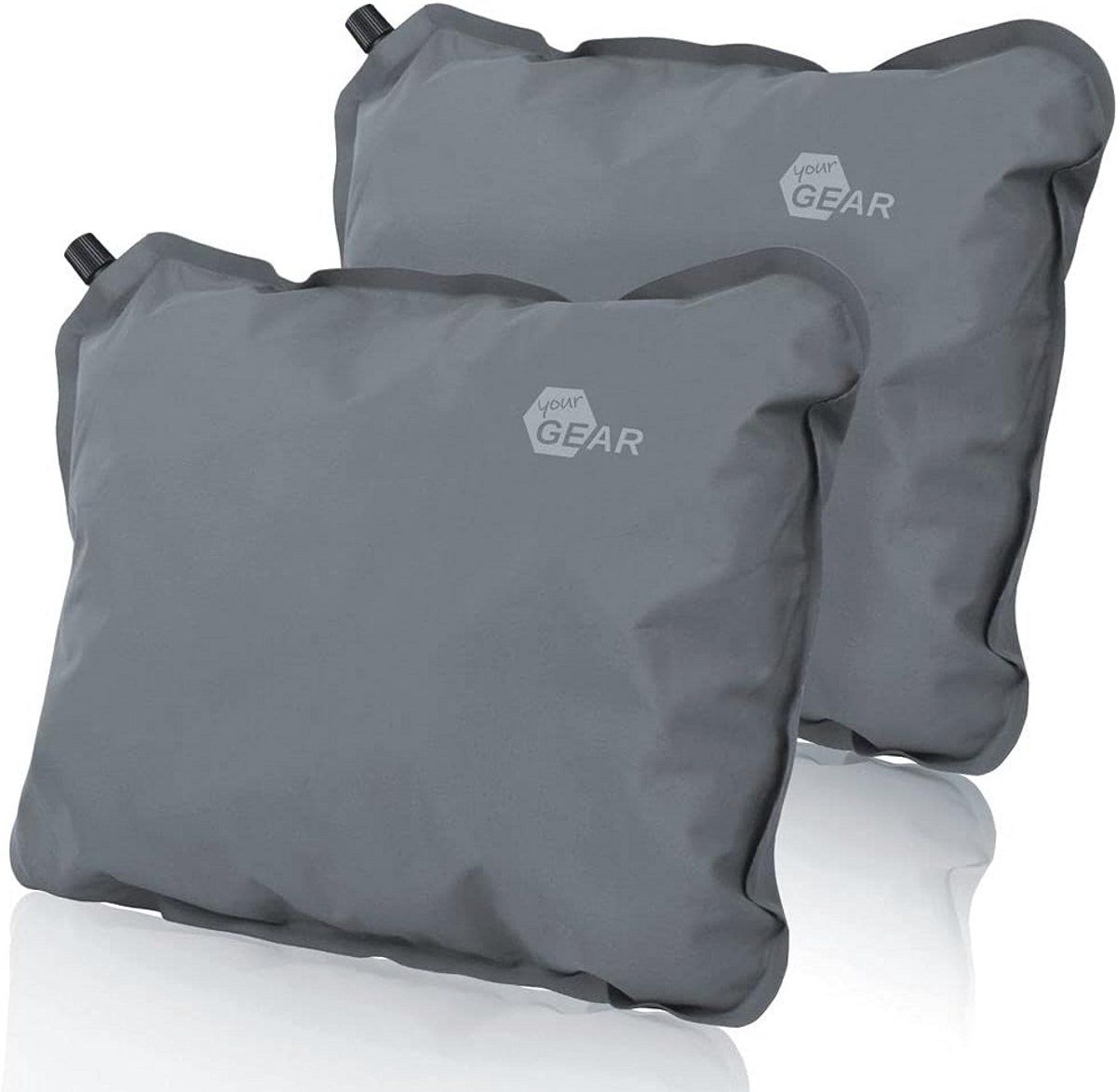 Reiskussen Set - 2x Opblaasbaar Comfort Kussen 40x30 cm - Verstelbare Hoogte van 8-12 cm