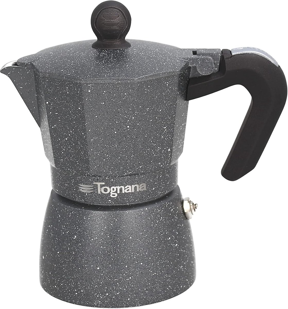 Espressomachine voor 3 kopjes Gietijzer Aluminium Zwart Grijs