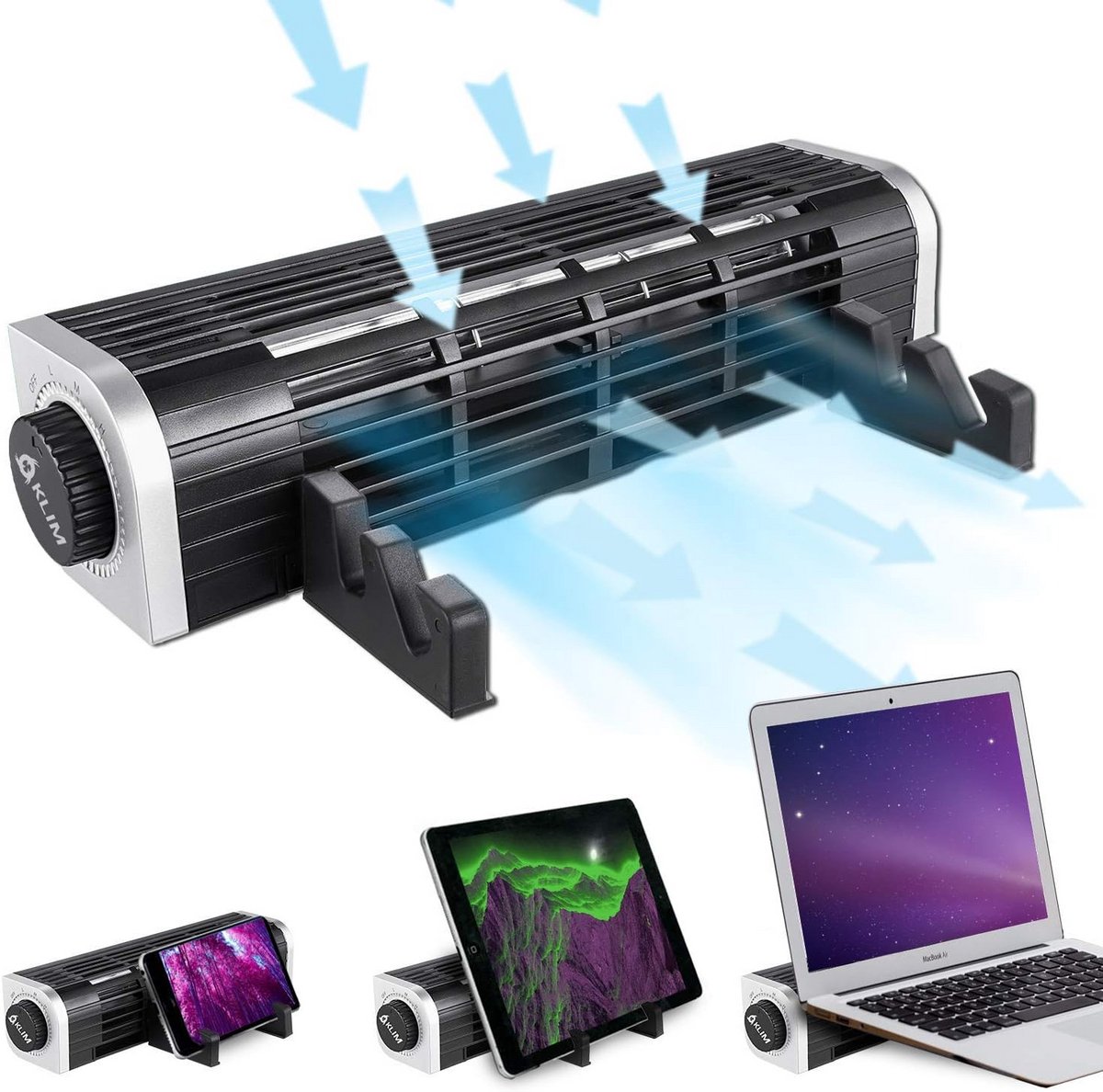 Draagbare Laptopkoeler met 3 Snelheden en Krachtige Stille Ventilator