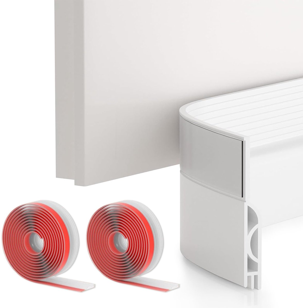 IMPERATORIS® Tochtstrip - Zelfklevende Tochtband - Isolatietape voor Ramen en Deuren - Bescherming Tegen Kou en Geluid - 100 cm - 2 Stuks - Wit