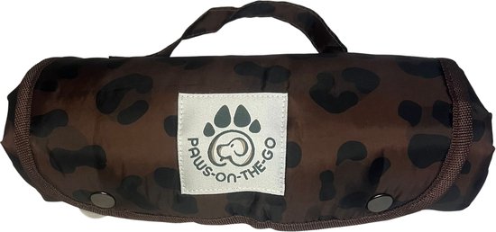 PawsOnTheGo Waterafstotend Hondenkussen Panther M – Oprolbaar Hondenmatras voor thuis en onderweg! - Uitgerold 100x70 cm