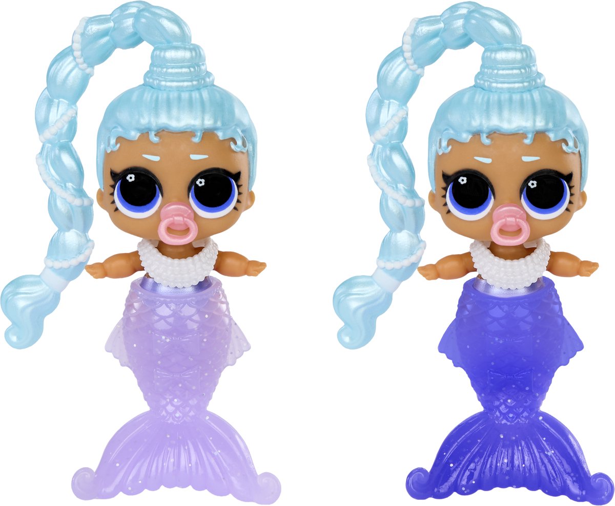 L.O.L. Surprise Mermaids! Makeover Magic Baby Sisters met zeemeerminstaarten die van kleur veranderen en een displaybol met schelpenthema, verzamelpoppen, voor kids van 4+ — cadeau in Spellen & Speelgoed - foto 5