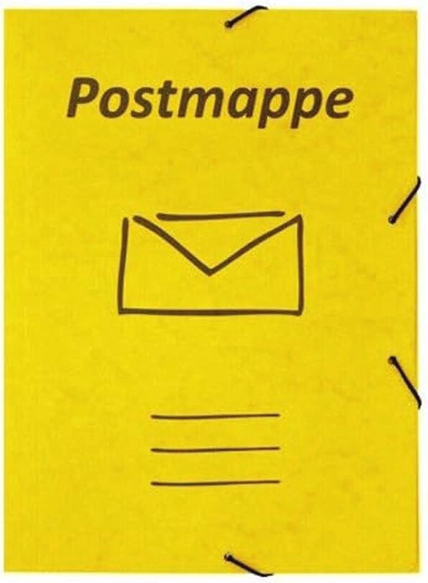 A4 Postmap met Drie Vakken en Elastische Sluiting