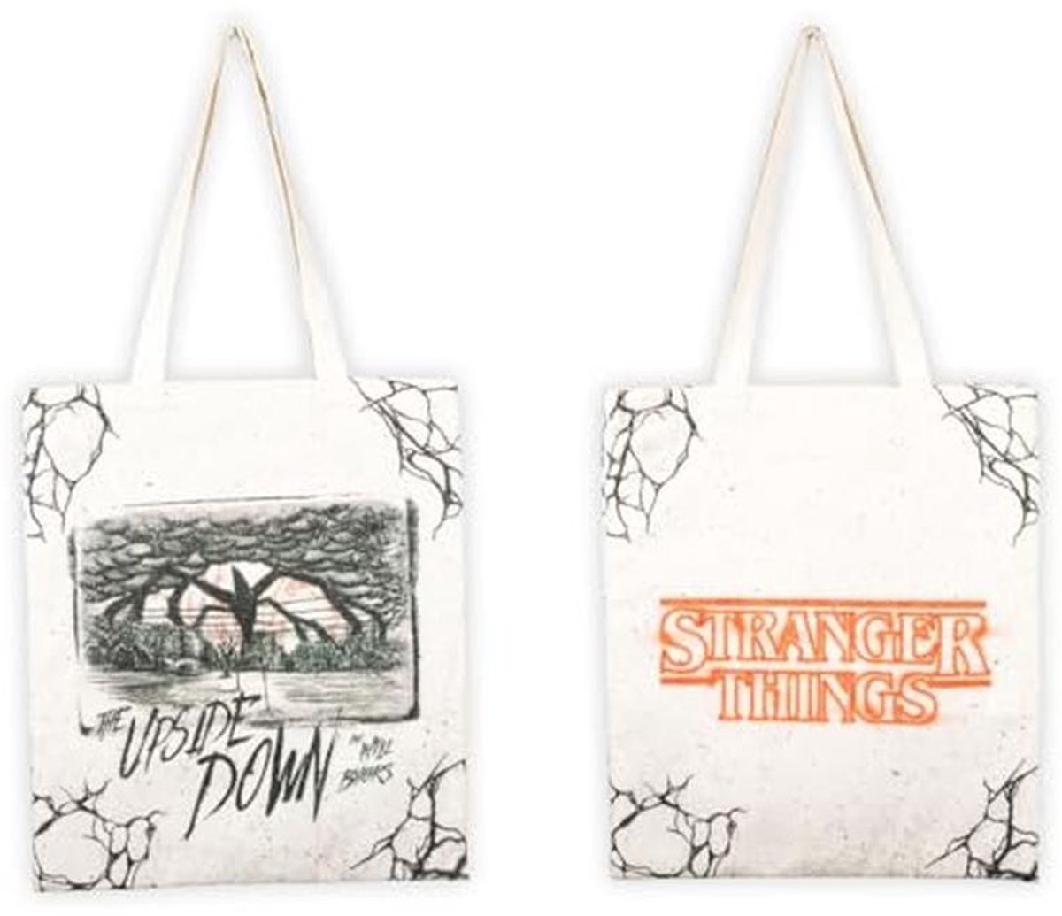 Stranger Things Tote Bag - Ondersteboven 38 x 42 cm voor Dagelijks Gebruik