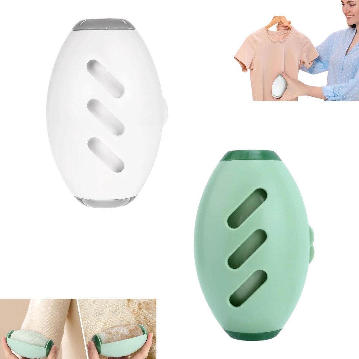 2 stuks - Pluisroller - Groen - Wit - Herbruikbare pluisroller Sticky Roller - Mini Kleefrollers - Pluisrollers - Stofroller - Plakroller - Geschikt voor dierenharen, stof en kleding