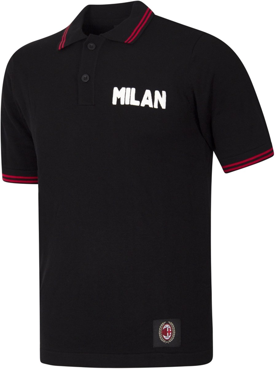 COPA - AC Milan 1960 Polo - Heren - Korte Mouw - Zwart - S