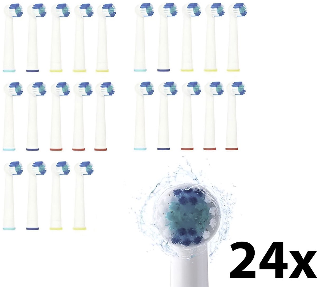 24-pack Denterest Opzetborstels - Geschikt voor Oral-B - Wit