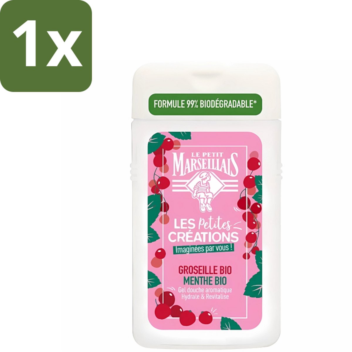 Le Petit Marseillais - Douchegel - Rode bessen & Munt - Hydraterend - 250ml - 1 stuk