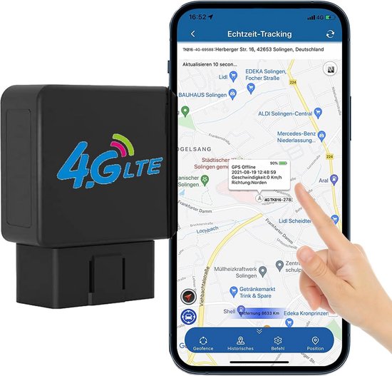 4G LTE GPS Tracker voor Auto - OBDII Plug & Play Realtime ...