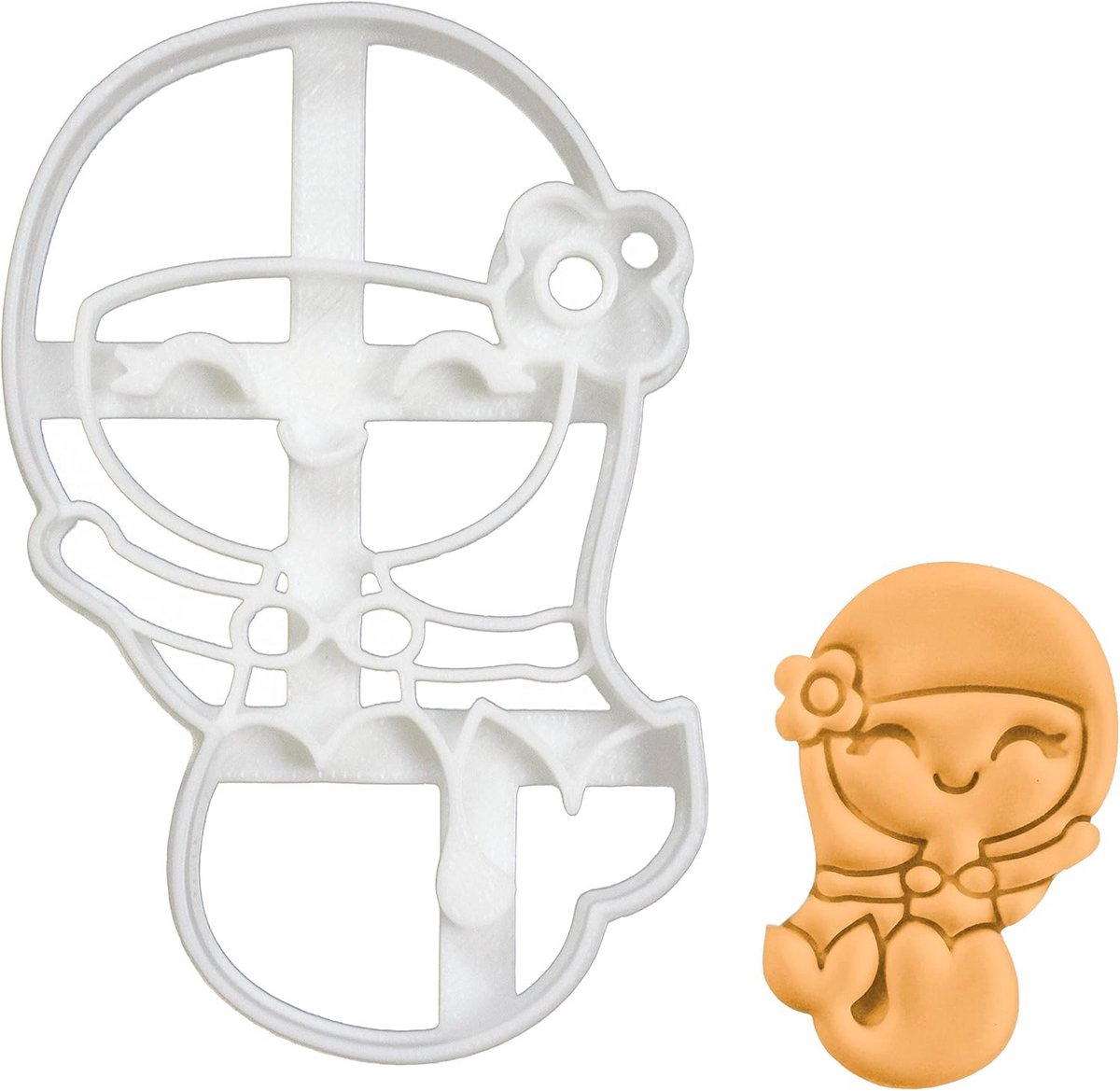 Zeemeermin Koekjesuitsteker - Schattig Strand Thema Vorm voor Deeg en Fondant