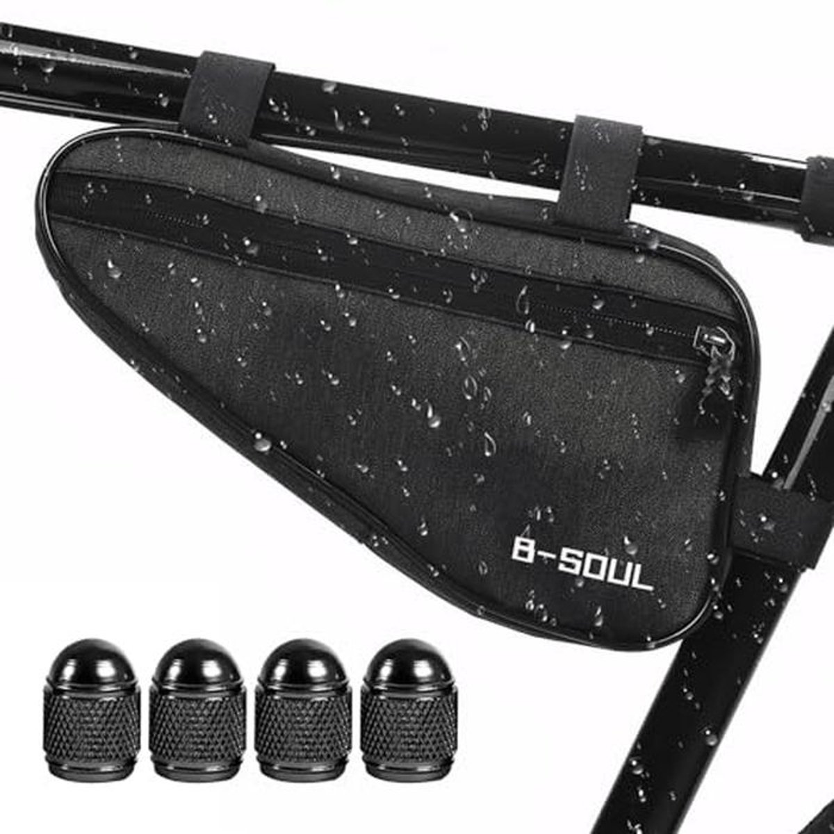Fietstas Frame - Driehoekstas Bagage - Fietsen Opbergen - Waterdicht Materiaal - 1.5 Liter - Zwart