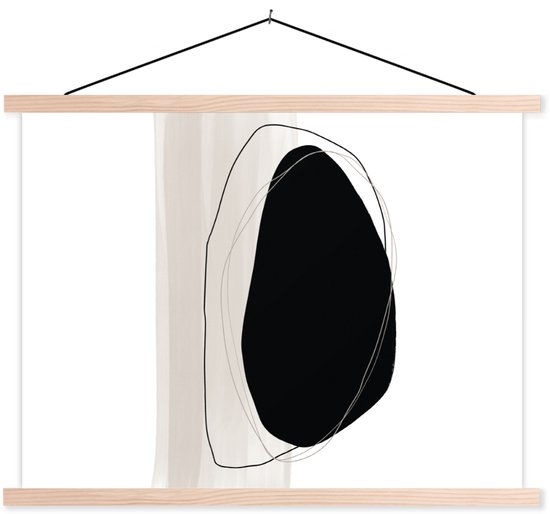 Porte-affiche avec affiche - Affiche scolaire - Zwart - Peinture - Pastel - 120x90 cm - Lattes vierges