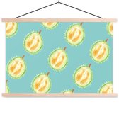 Porte-affiche avec affiche - Affiche scolaire - Fruits - Agrumes - Blauw - 60x40 cm - Lattes vierges