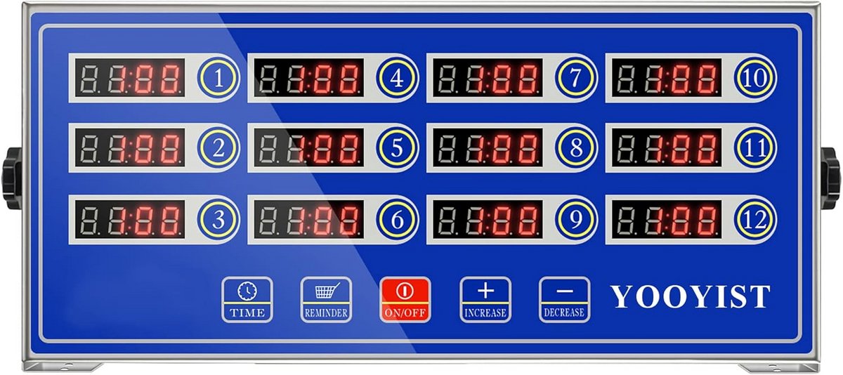 Professionele 12-Kanaals Digitale Keukenwekker voor Restaurants en Horeca