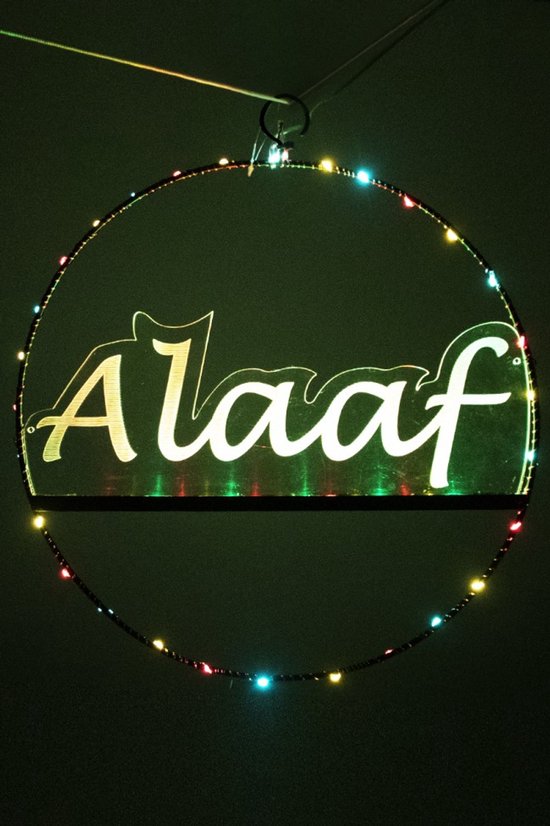 Verlichte deurcirkel voor feestdagen