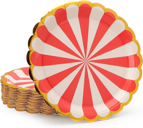 Siaki Ontbijtbord 20 Cm Steengoed Crème Met Reliëf En Bronzen Rand SET Van 4