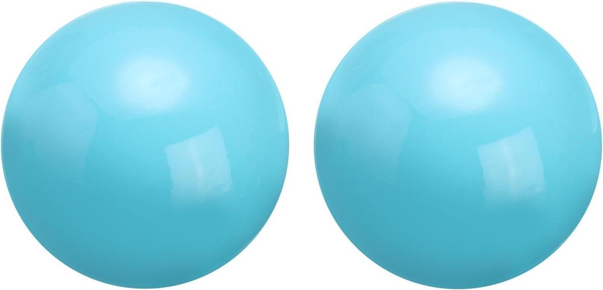 Ronte - Decoratieve aardbol 63 mm hemelsblauw reflecterend glas roestvrij staal tuindecoratie 2 stuks