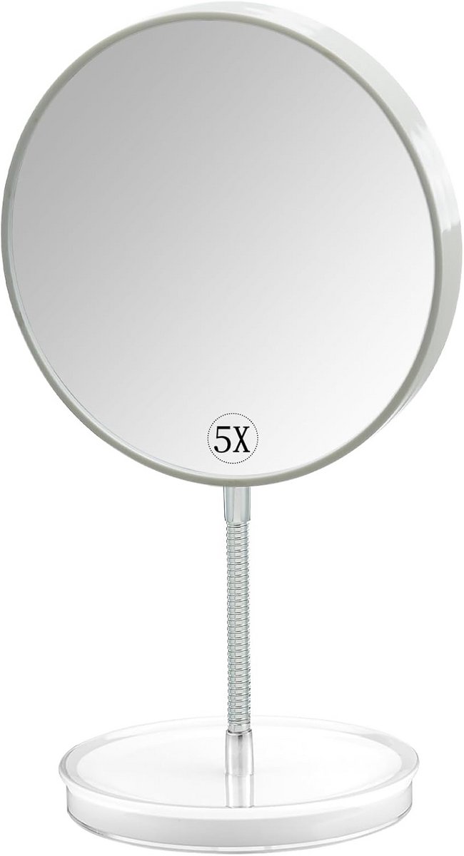 6 inch tweezijdige draaibare make-upspiegel met vergrootglas 1x/7x