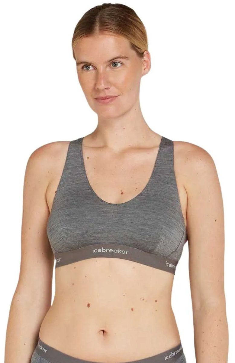 Icebreaker Merino 125 Cool-lite Sprite Racerback Sportbeha Grijs S Vrouw