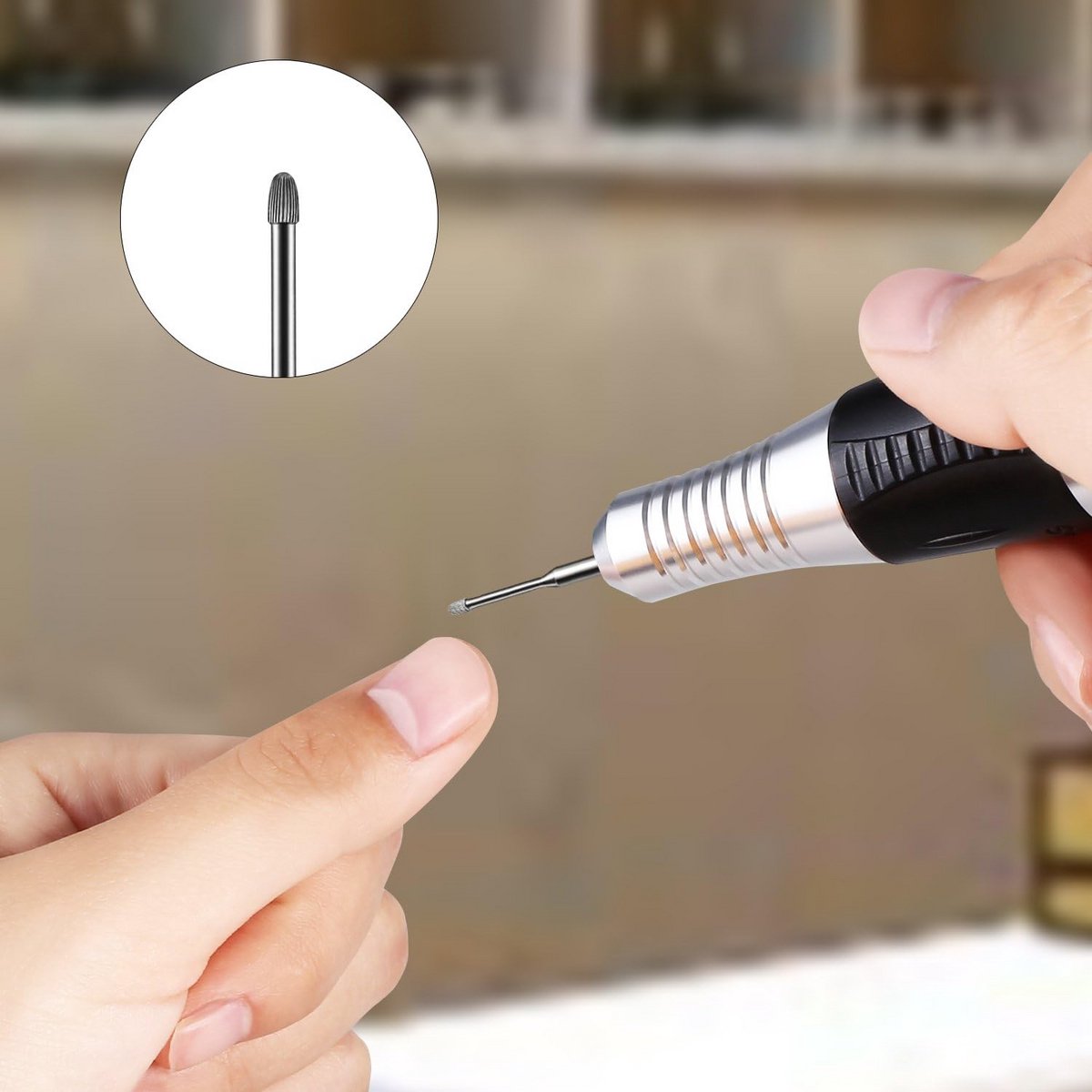 Nagelfrees hardmetaal, 2,35 mm, bits voor nagels, medium slijpen, manicure & pedicure set