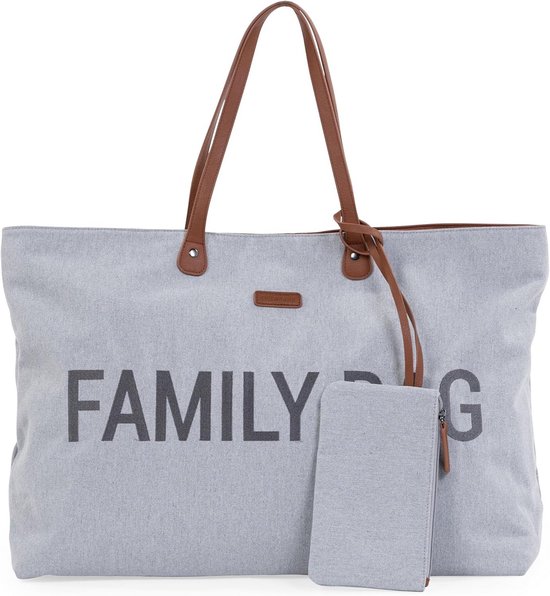 CHILDHOME, Family Bag, luiertas, reis-/weekendtas, Grote Inhoud, inclusief afneembaar tasje, teddy ecru