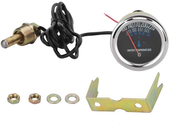Yctze 3-in-1 Meter – Voltmeter, Watertemperatuur- En Oliedrukmeter, 52 Mm, 12V, Met Sensoren, Voor Auto's, Vrachtwagens En Tractoren