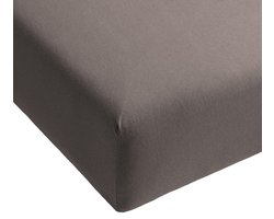 Hoeslaken Jersey Katoen - Antraciet - 200x200 - 100% Katoen - Oeko-Tex gecertificeerd