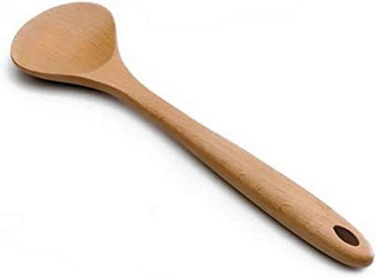 Houten saladelepel van beukenhout 30 cm