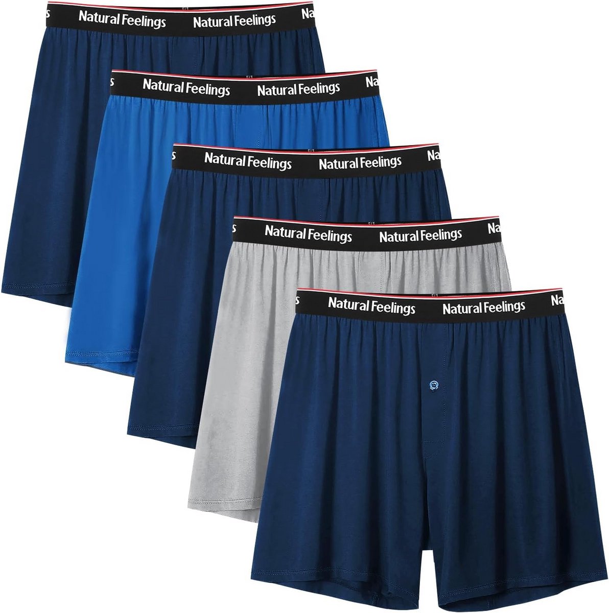 Heren Boxershorts 100% Katoen - Comfortabel Dagelijks Ondergoed met Elastische Tailleband en No-Ride Binnenbeen