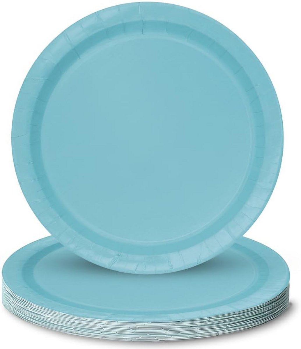 Teal Papieren Platen 18 cm Ovaal – Pack van 20 – Wegwerp Borden