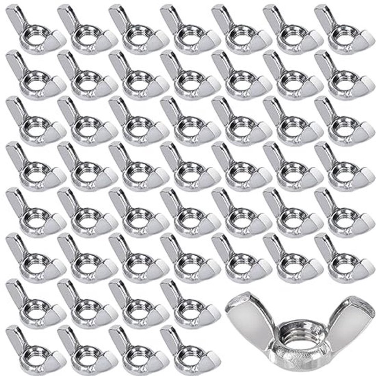 M8 Wing Nuts - Roestvrij Staal 304 - 12 mm Vleugels - Voor Hardware DIY