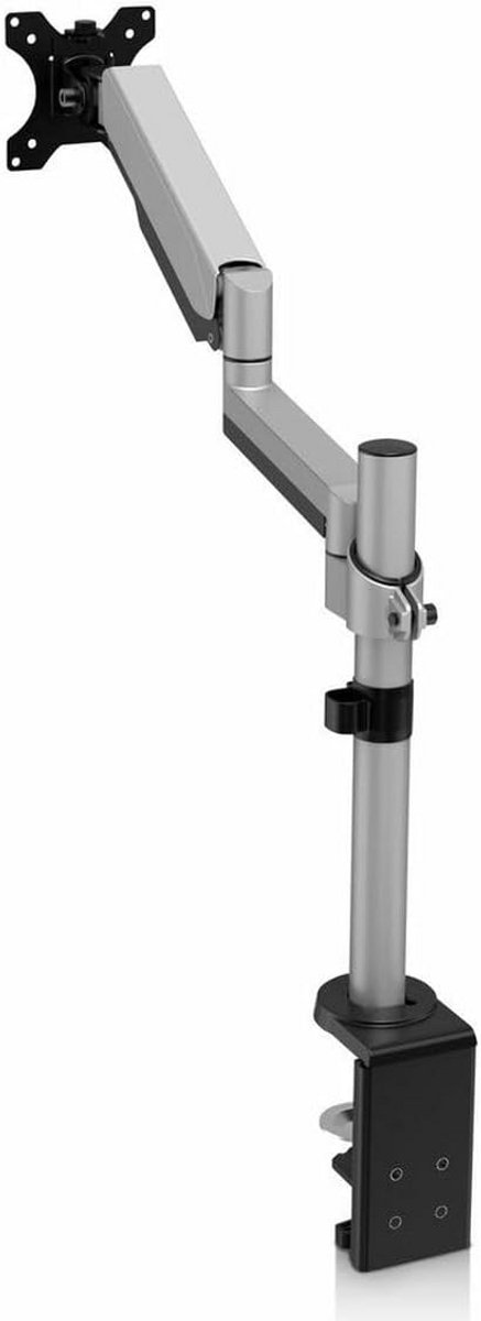 Touchscreen Monitorhouder voor 17-32 inch Schermen - Hoogteverstelbaar met VESA 75/100 mm - 360° Kantelbaar en Draaibaar - Kabelmanagement - Zilver