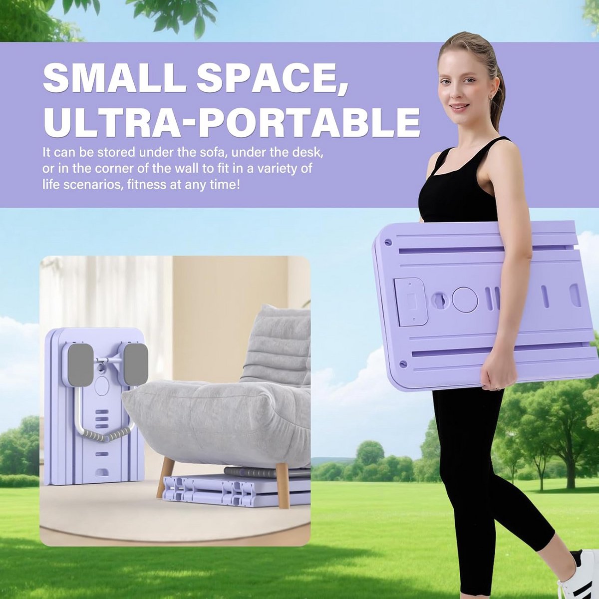 Multifunctionele Pilates Reformerset 5-in-1 Opvouwbaar - afbeelding 3