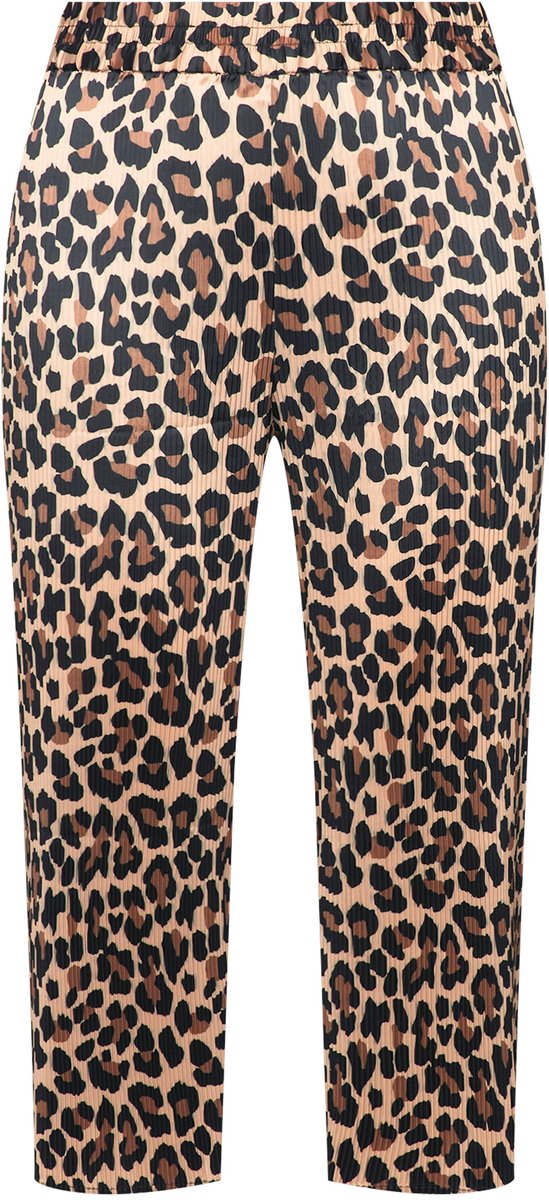 MIAMODA - Dames - Culotte wijde pijpen plooitjes elastische tailleband - Vanille - Maat 46