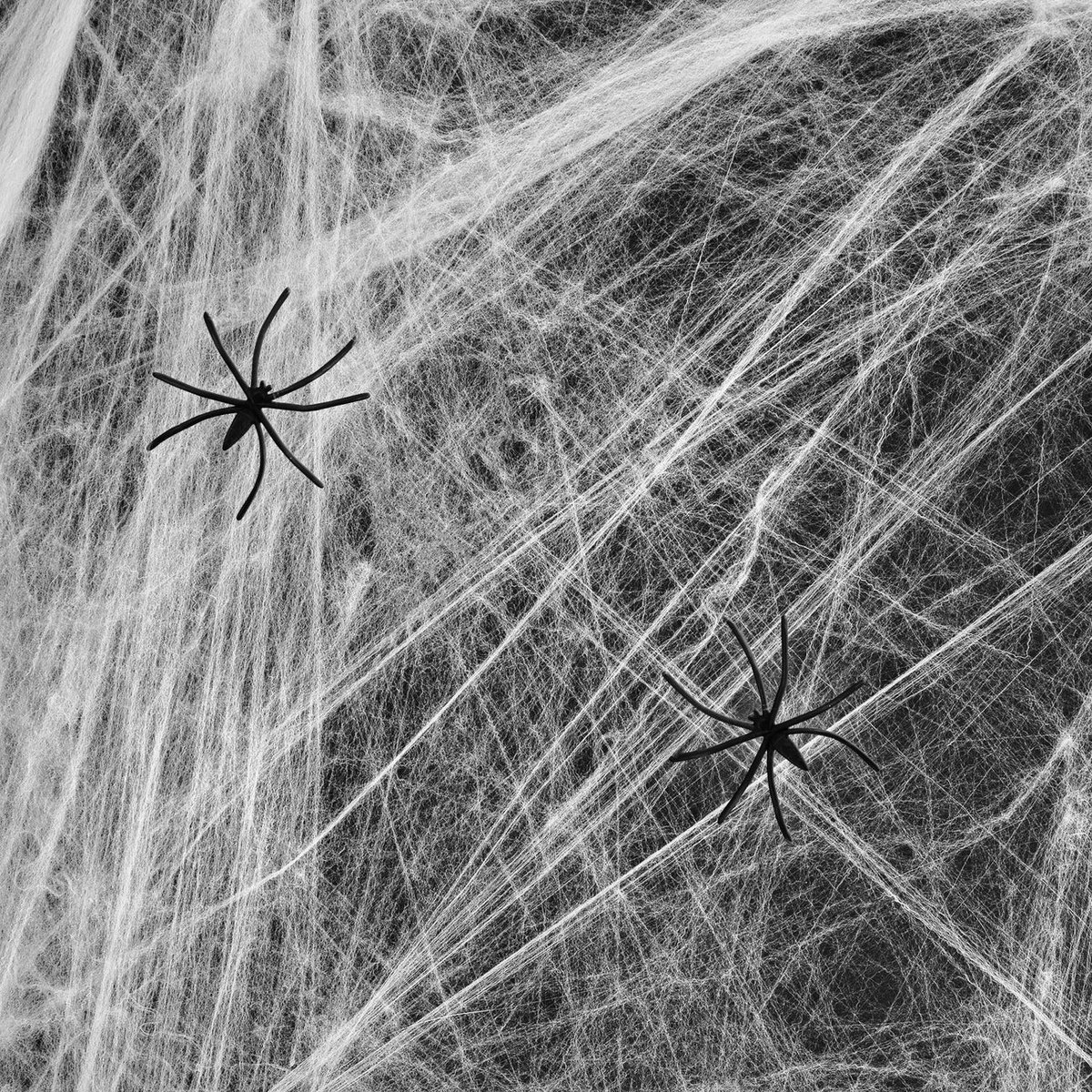 Grote Witte Kunstspinnenweb Halloween Decoratie met Spinnen (60g)