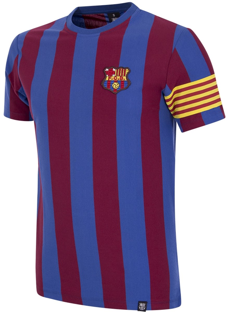 COPA - FC Barcelona Captain Retro T-Shirt - Heren - Blauw - Rood - XXL