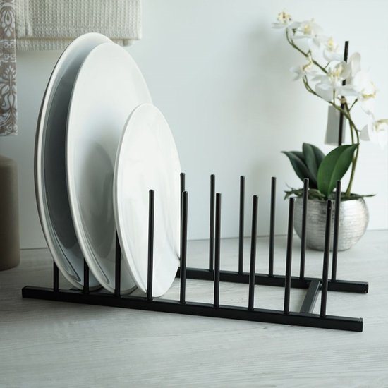 Home Styling Collection - Metaal Organizer - 8 Plates of Deksel - Loftstijl - Zwart — afbeelding 3