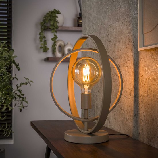 PS-Collection Tafellamp Turn Around - Metaal Beige - tafellamp slaapkamer, tafellamp industrieel, tafellampen woonkamer, tafellamp zwart, tafel lamp, tafellamp industrieel, tafellampen, decoratieve tafellampen