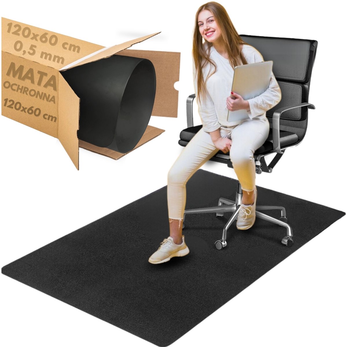 Zolta - Beschermende Mat - 120x60 cm - Zwart - Polypropyleen
