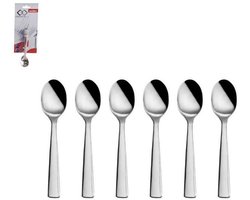 Orion - Stalen Espresso Lepeltjes - Zilver - 6 Stuks