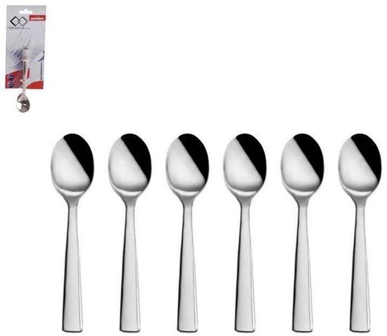 Orion stalen espresso lepeltjes zilver