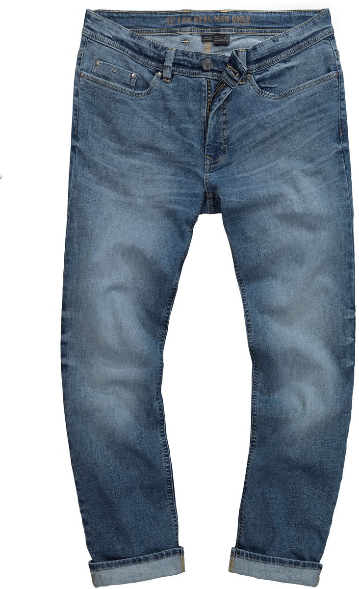 JP 1880 - Heren - Jeans denim FLEXNAMIC® Buik-Fit Regular Fit 5-pocket - Mat jeansblauw - Maat 34