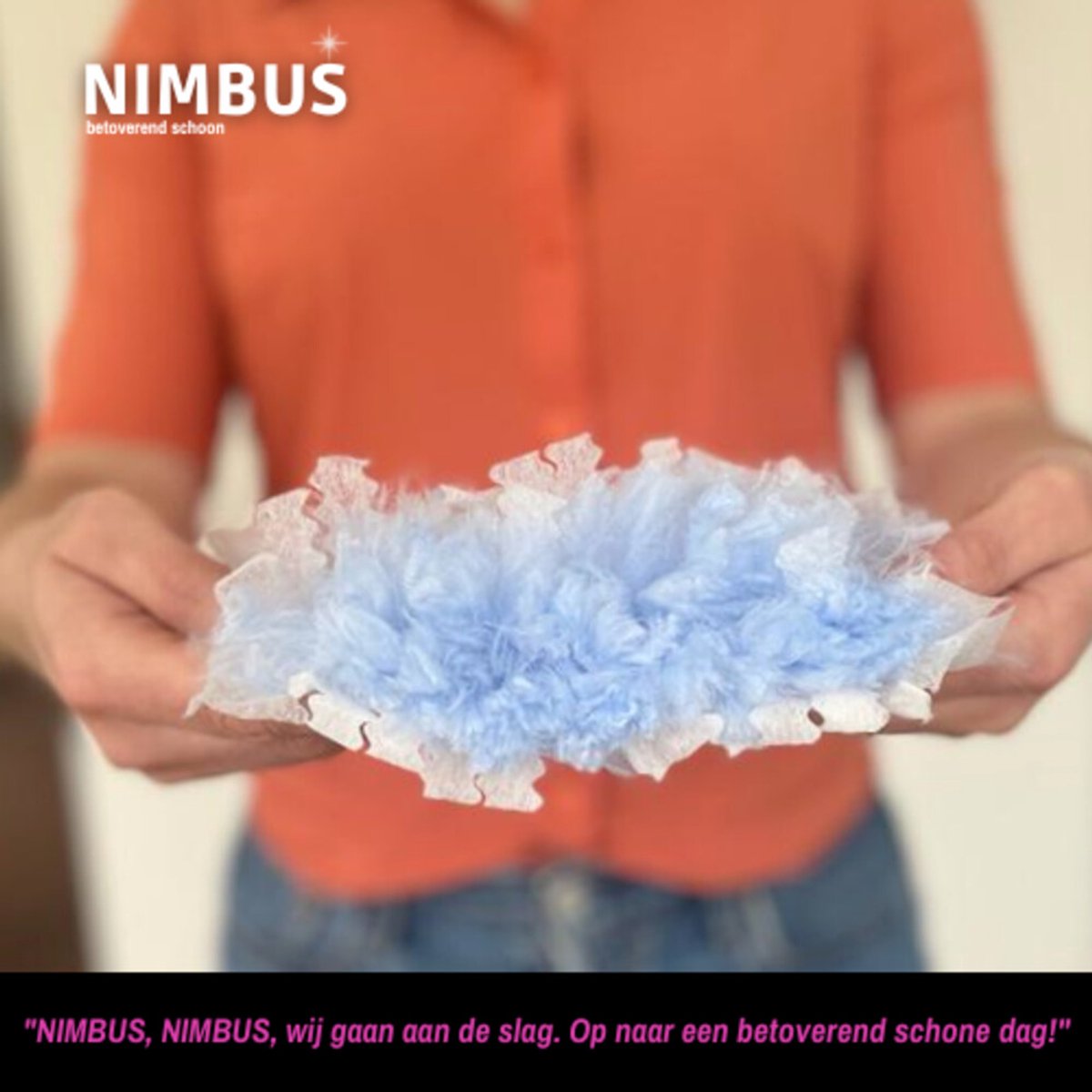 NIMBUS Magic Duster Starterkit Handvat + 4 Navullingen - 10 x 1 set - Voordeelverpakking