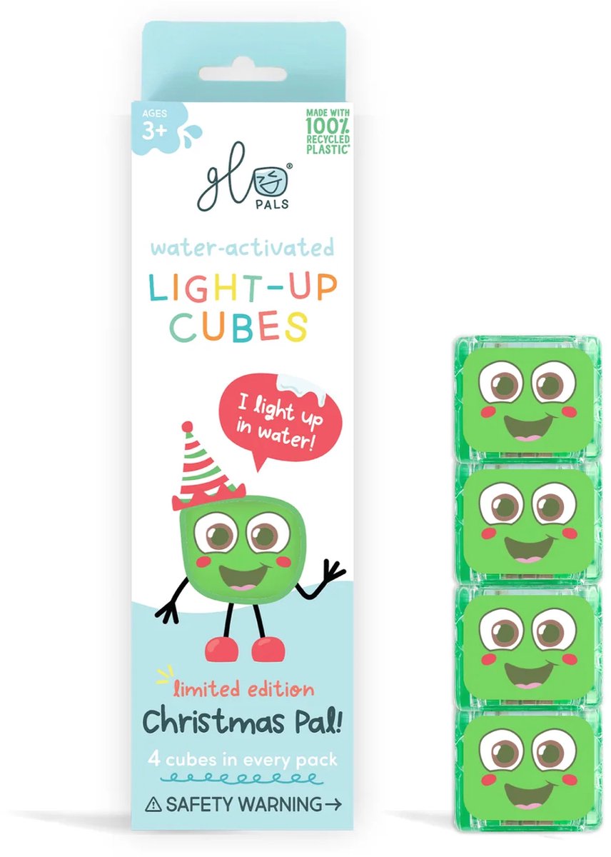 Glo Pals | Christmas Pal Light-Up Cubes 4-Pack - Limited Edition