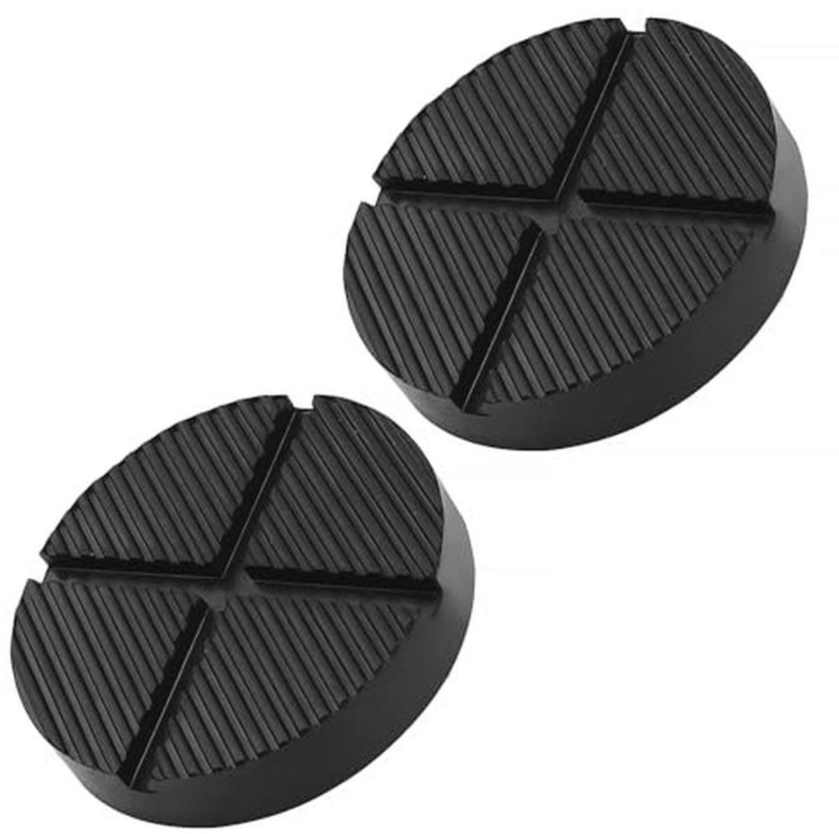 Universele Autokrik Rubberen Pad 125mm - Set van 2