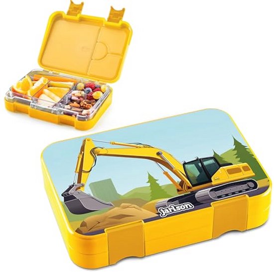 BPA-vrij Snackbox Jarlson Toni Bento Lunchbox Voor Kinderen - 6 Vakken, Lekvrij, BPA-vrij (Pinguïn) School Snackbox