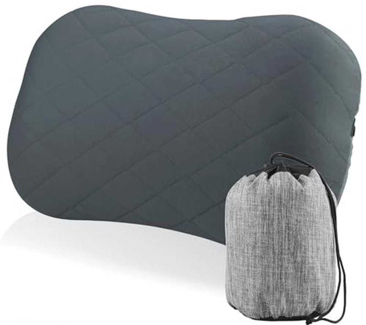 Opblaasbaar Ergonomisch Kussen voor Reis en Camping - Verstelbaar Comfort met Afneembare Kussensloop
